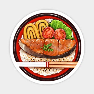 Salmon Bento Magnet